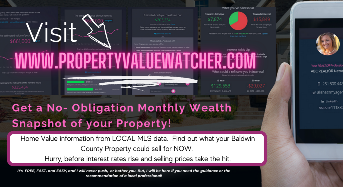 Monthly property value reports